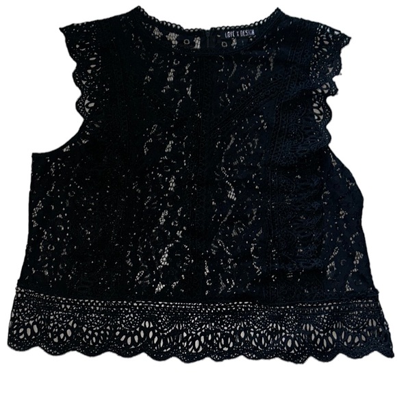 love x design Tops - Lace Sleeveless Blouse